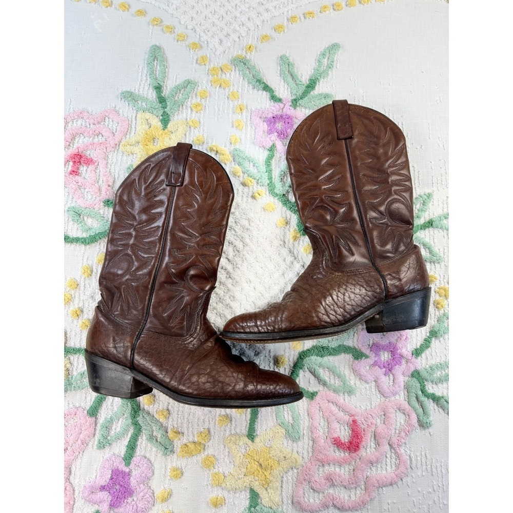 Palomino  Cowboy Western Boots Brown Leather Mens Size‎ 8 M